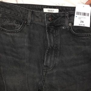 black wide leg jeans